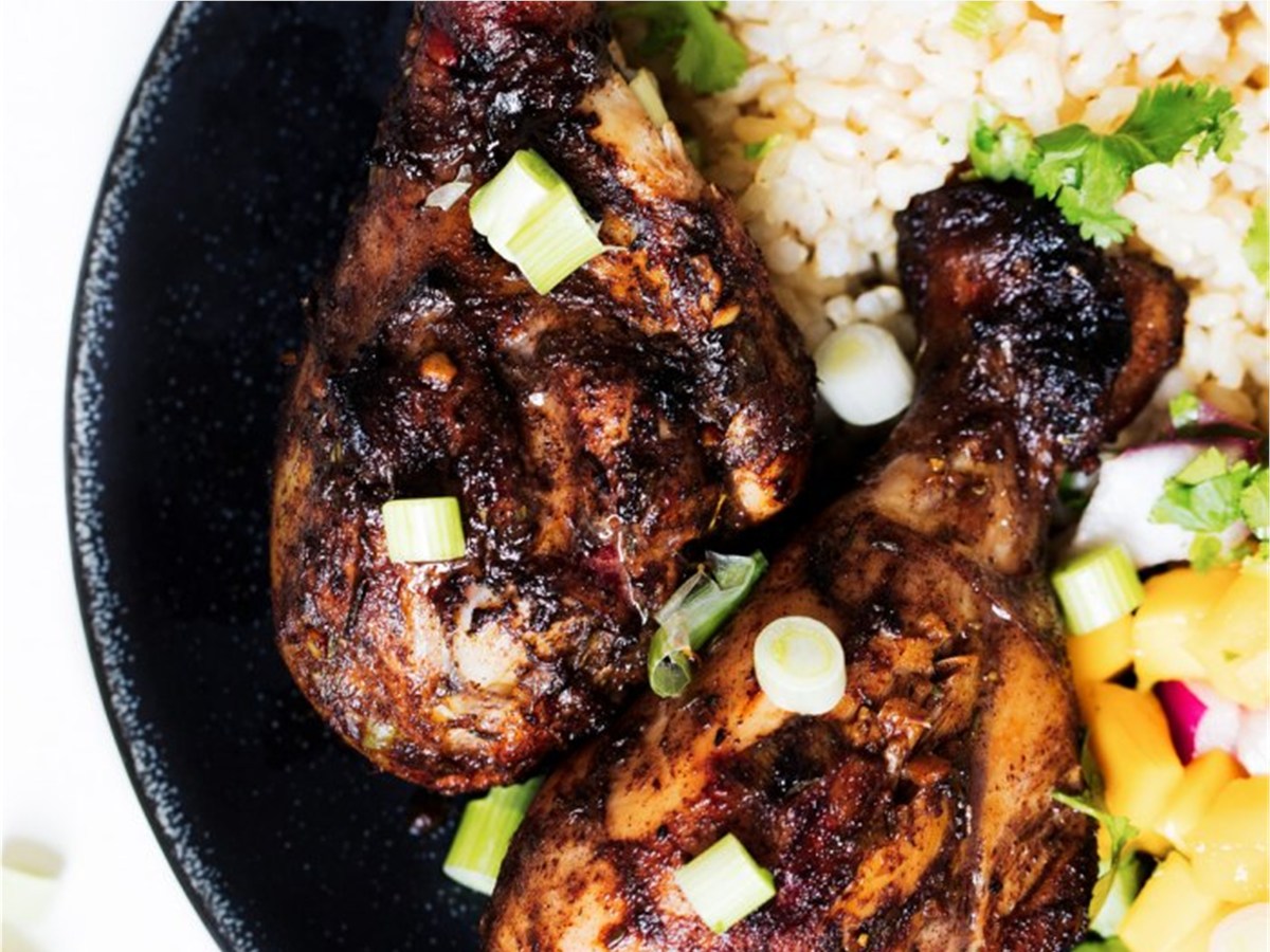 Charred chicken & lemon rice, a gluten-free dish idea
